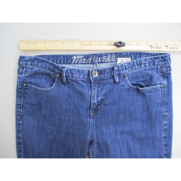 Madewell 37s Jeans 31x32 Mid Rise Skinny Raw Hem Ankle Fray Fits 33x29 - Picture 8 of 16